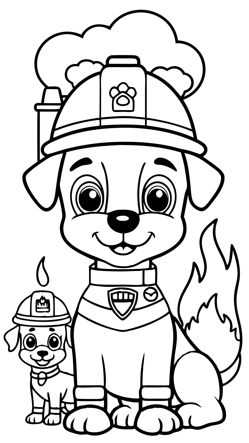 paw patrol coloring pages marshall